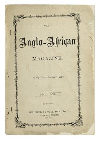 HARPER, FRANCES ELLEN W; MARTIN R. DELANY, ET AL. The Anglo-African Magazine.